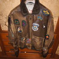 montone  in pelle tipo Top Gun Vintage originale a