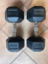 Coppia manubri dumbbell esagonali 20KG
