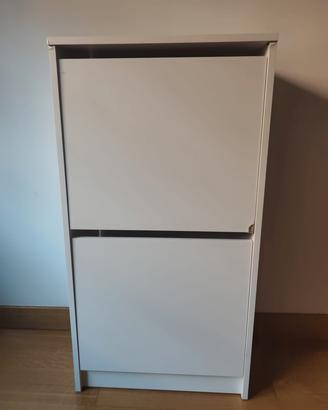 Scarpiera IKEA BISSA 2 scomparti bianco nuovo