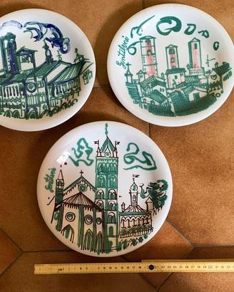 Piatti decorativi ceramica