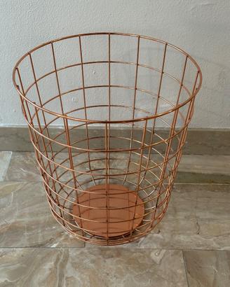 Cestino gettacarte acciaio ramato MENU Norm Wire