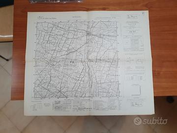 Mappa militare IGM   scala 1/25000  Rubiera