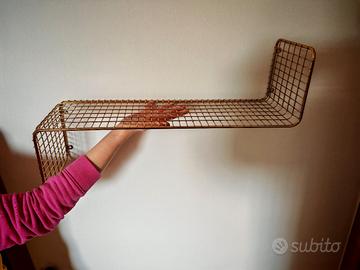 mensola Ikea a rete in metallo color oro