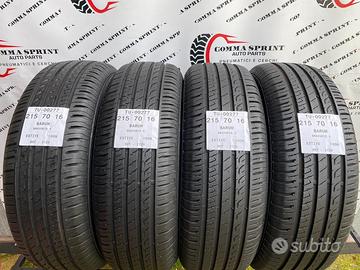 4 pneumatici 215/70 r16 barum estive seminuove