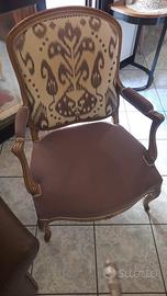 Poltrona Roche Bobois stile classico in legno