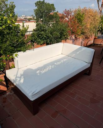 Coppia divani da esterno bianco