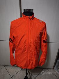 Giacca Adidas response running antivento arancione