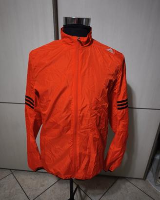 Giacca Adidas response running antivento arancione