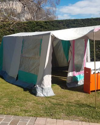 Tenda campeggio casetta 4-5 posti con veranda