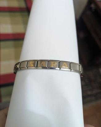Bracciale SARA + segno zodiacale pesci in  ORO
