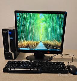 PC Computer Acer con monitor tastiera e mouse