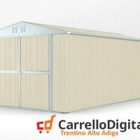 Box garage auto in Acciaio 327x611cm 19mq avorio