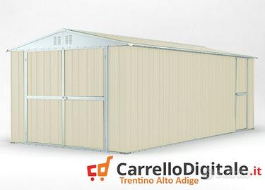 Box garage auto in Acciaio 327x611cm 19mq avorio
