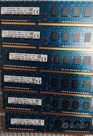 5 moduli RAM DDR3 SK Hynix 4GB - 2GB