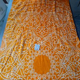 Telo mare tessuto morbido color arancione