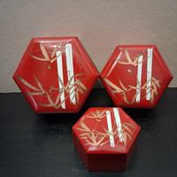 Set tre scatole orientali