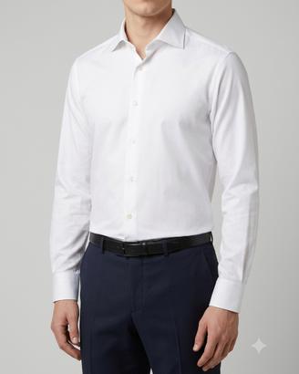 Camicia bianca Luca Arzeni Doppio Ritorto 100% cot