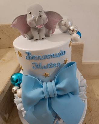 Torta nascita benvenuto maschio con il nome Matteo