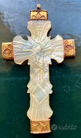 Antica croce Sarda filigrana D’oro e madreperla