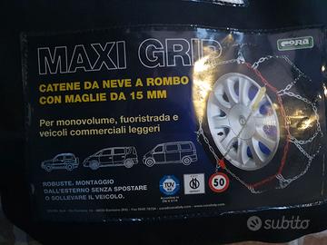 Catene da neve Maxi grip con maglie da 15mm per fu