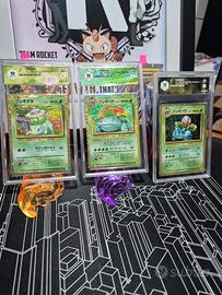 carte gradate Pokemon Venusaur- Ivysaur-Burbasaur