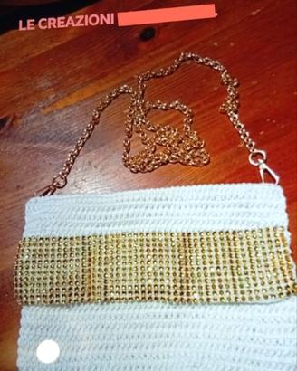 Borsa di filo a uncinetto di vari colori