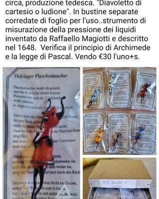 diavoletto di cartesio o ludione  vintage