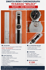 SWATCH  IRONY  CHRONOGRAPH  YCS4024  "WILDLY"