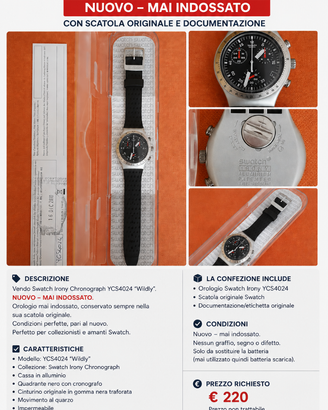 SWATCH  IRONY  CHRONOGRAPH  YCS4024  "WILDLY"