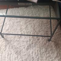 Tavolini varie dimensioni ferro battuto e  cristal