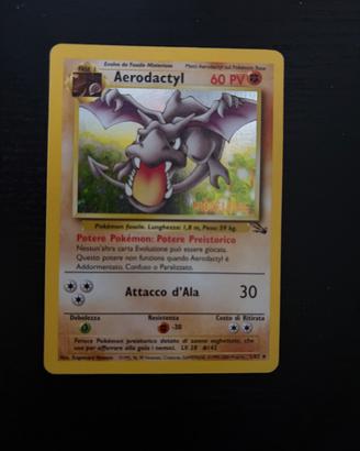 Carta pokemon aerodactyl prerelease fossil