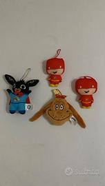 Lotto 4 portachiavi peluche