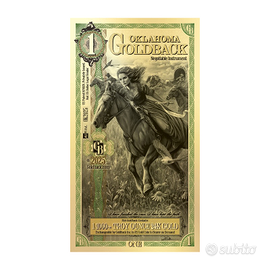 1 Oklahoma Goldback Banconota Oro, 1/1000 oz