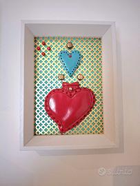 Cuore Sacro Napoletano Scultura in Ceramica unico