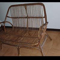 Divanetto a due posti in vimini, buone condizioni