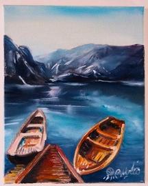 Quadri moderni dittico 24x30cm olio su tela