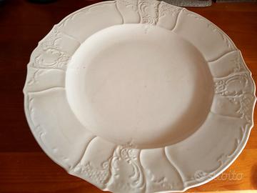 Antica piatto portata porcellana rotonda fine 800