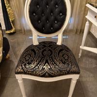 Sedia in stile barocco nera e oro