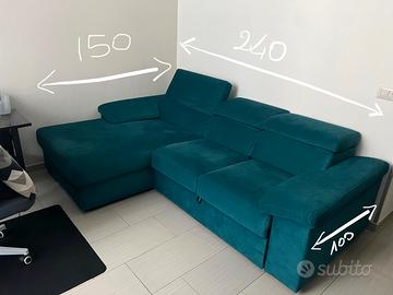 Divano angolare con penisola + letto estraibile