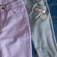 pantaloni bambina 9-8-7 anni 