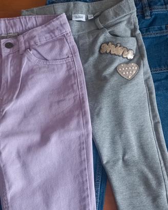 pantaloni bambina 9-8-7 anni 