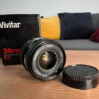 Obiettivo vivitar 24mm f2.8 macro FD