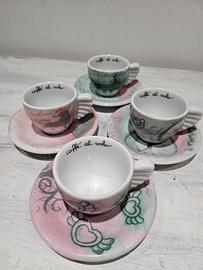 Set 4 tazzine x caffè THUN Caffè al Volo originali