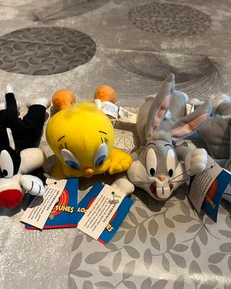 Set 4 peluche Looney Tunes nuovi