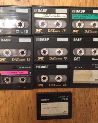 Cassette Dat nr.10 Basf e Sony audio digitale per