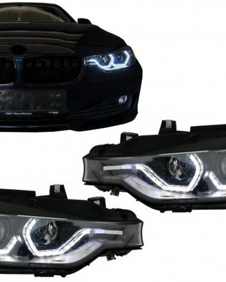 Fanali anteriori neri con LED BMW SERIE 3 F30 F31