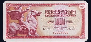banconota 100 dinara Jugoslavia 