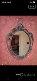 Vintage  specchio antico .materiale peltro