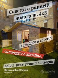 Casetta misura m. 4x3, per campeggio o giardino 