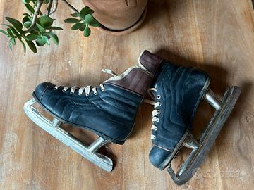 Pattini da ghiaccio in pelle Dolomite Vintage